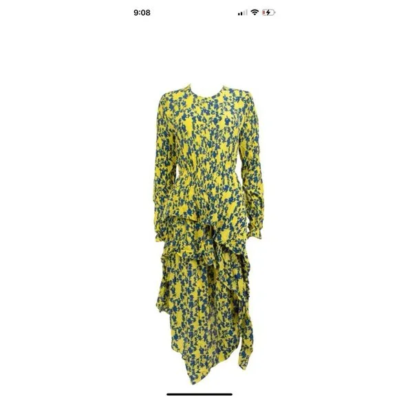 Preen Line Floral Print Midi Length Dress Medium - Picture 4 of 4
